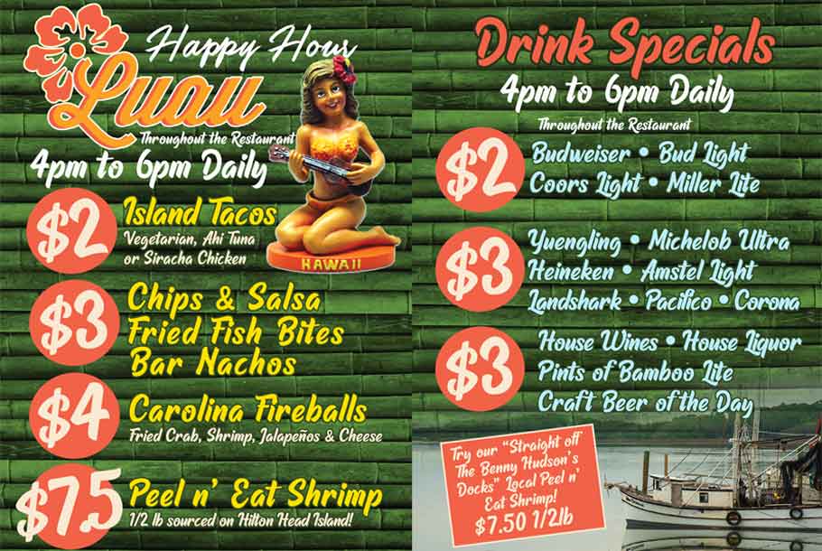 Happy Hour at Big Bamboo Cafe Hilton Head